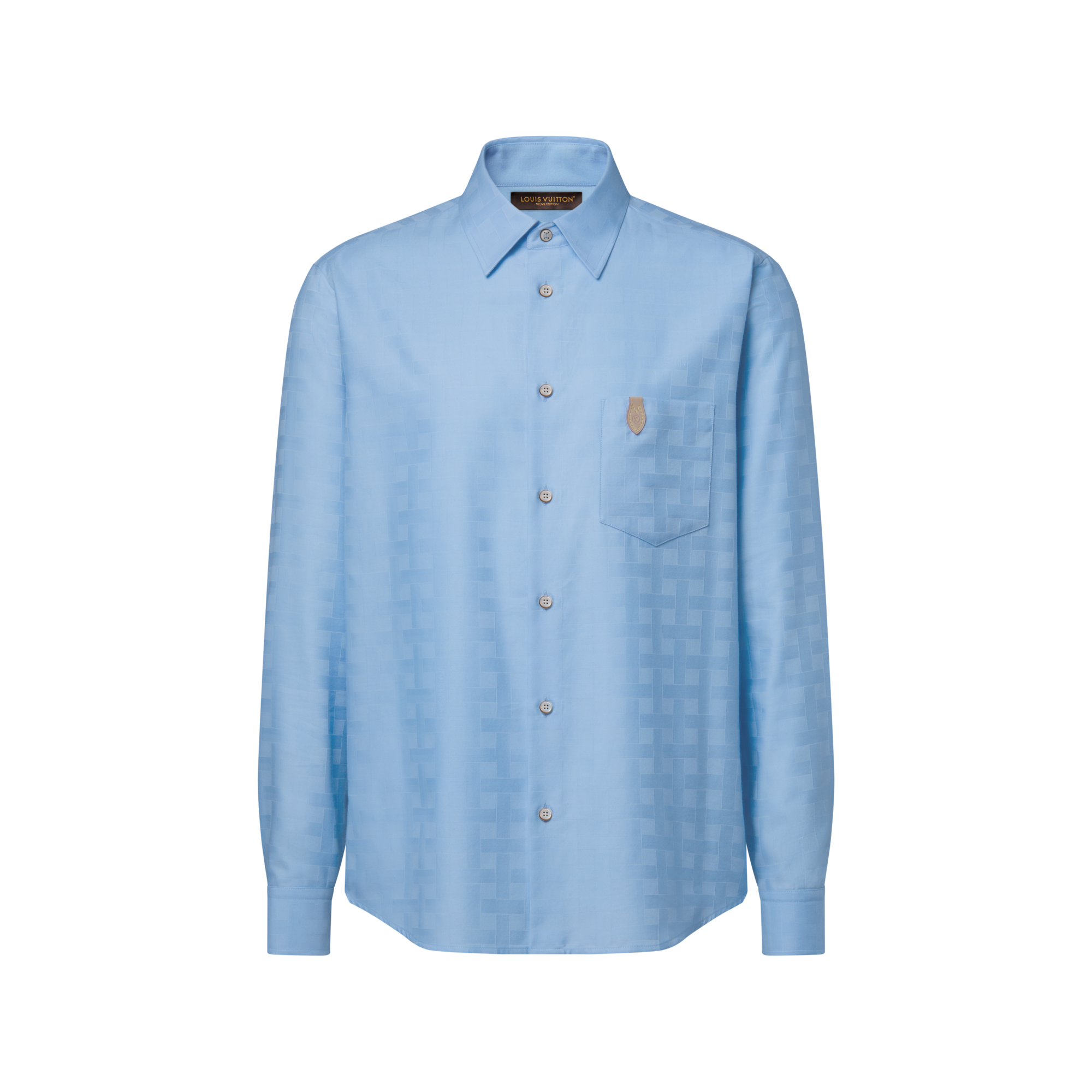Cotton Cashmere Long-Sleeved Jacquard Shirt - Ready-to-Wear 1AKL2J